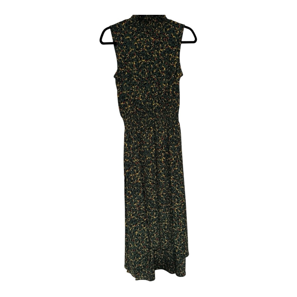 Nanette Nanette Lepore Green Leopard Print High Neck Maxi Dress Size 2 -NWT
